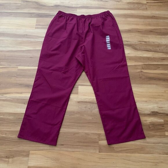 Cherokee Workwear Originals Scrub Pants 4001 Size 3XL Maroon New - Picture 6 of 8